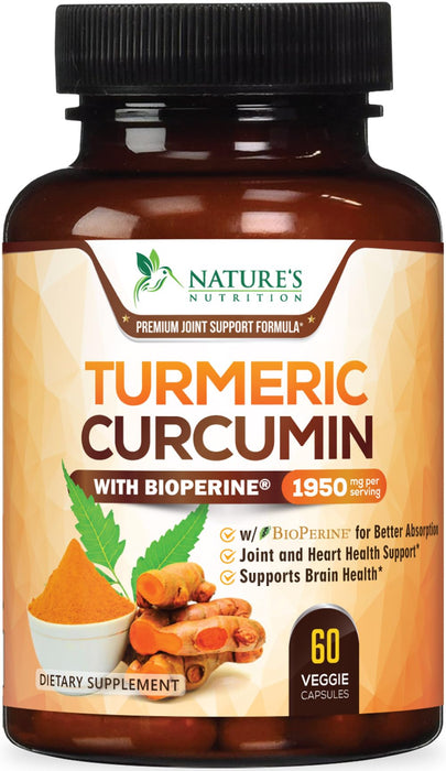 Turmeric Curcumin 1950mg – 60 Capsules