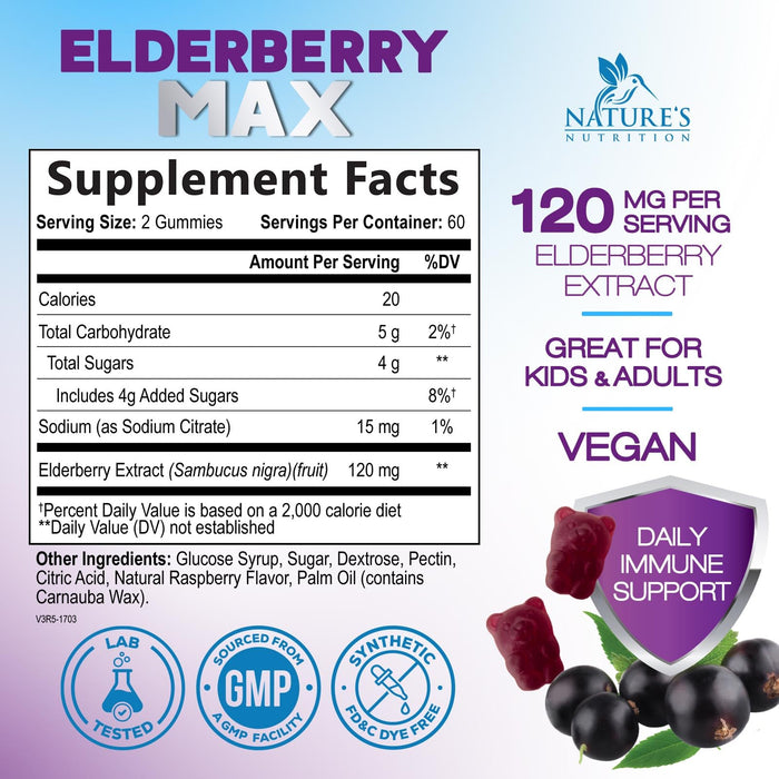 Elderberry – 4200mg – 120 Gummies