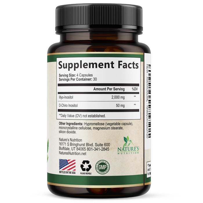 Myo-Inositol + D-Chiro Inositol 1025mg - 40:1 Ratio - 120 Capsules
