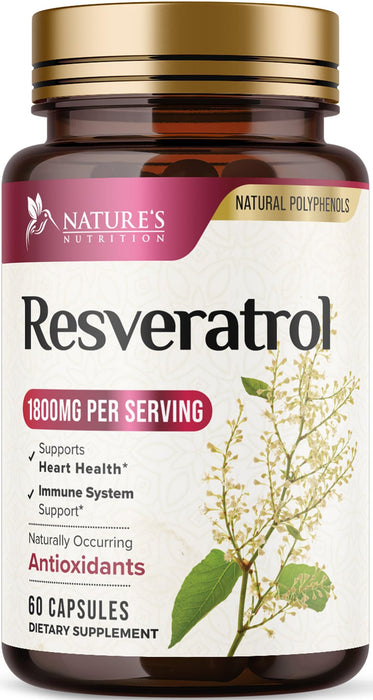 Resveratrol 1800mg – 60 Vegan Capsules