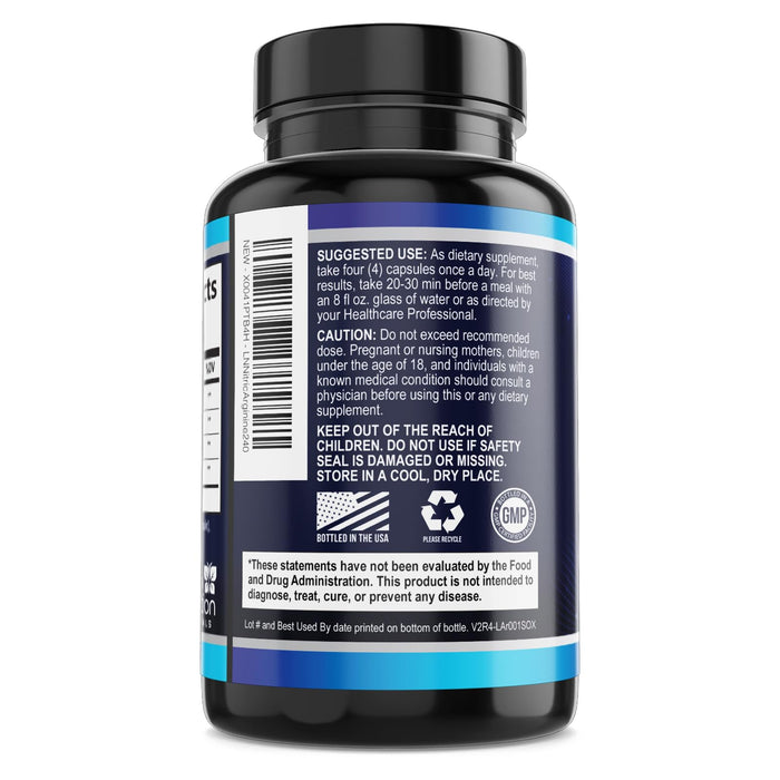 Nitric Oxide Formula with L-Arginine + Citrulline – 240 Capsules