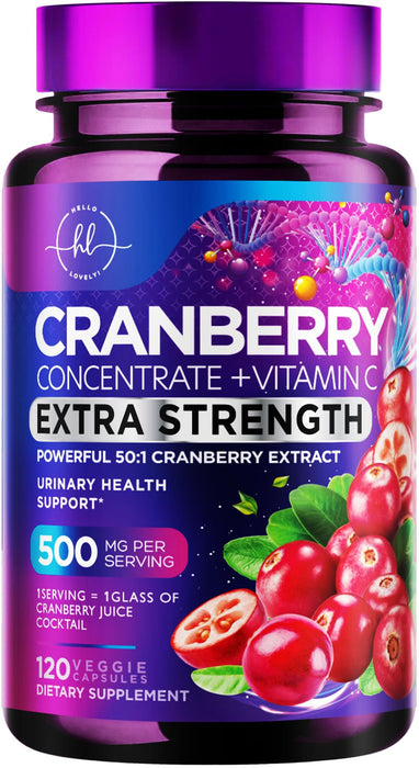 Cranberry 25,000mg Formula + Vitamin C – 120 Capsules