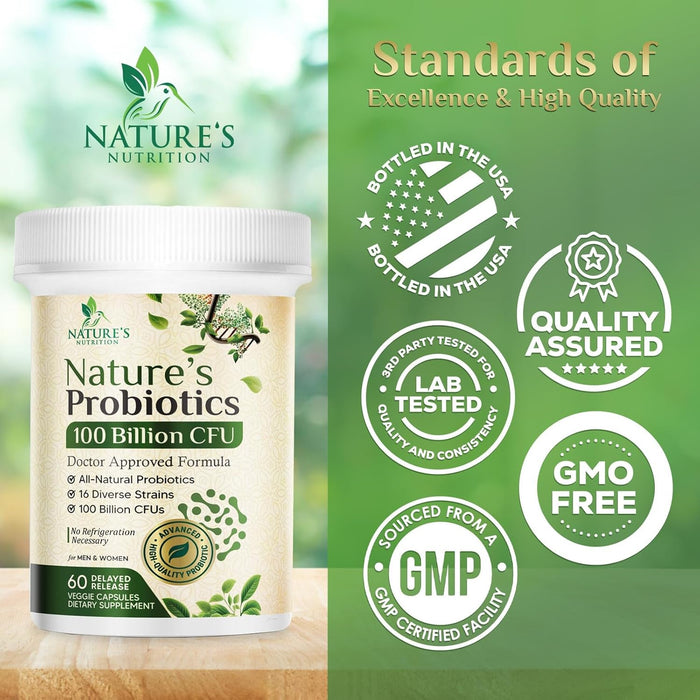 Probiotics for Women Capsules - 100 Billion CFU Prebiotics, Acidophilus Probiotics Supports Immune System Digestive Health, Supports Occasional Constipation & Bloating, Daily Supplement