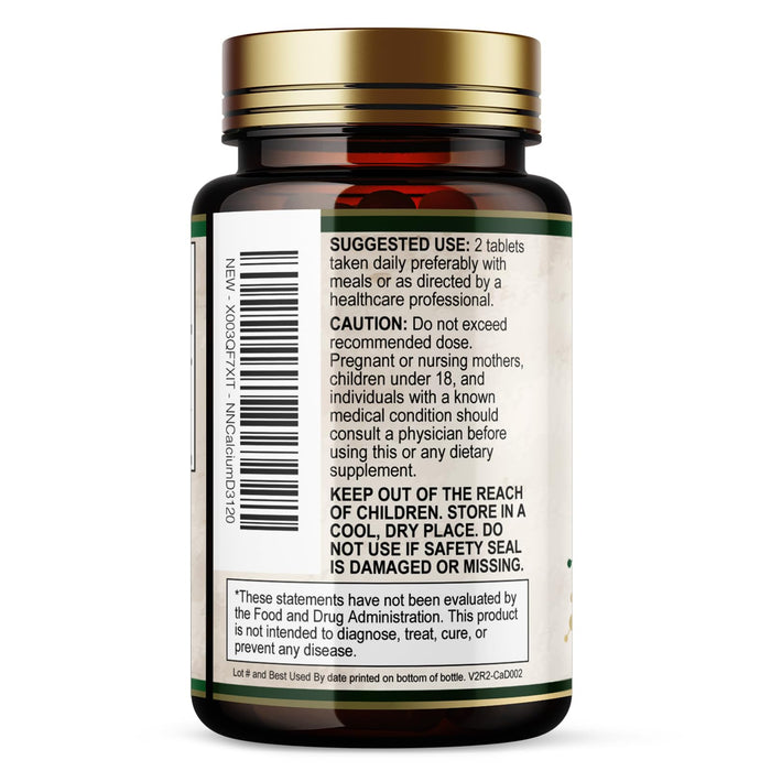 Calcium 1200 mg with Vitamin D3 – 120 Tablets