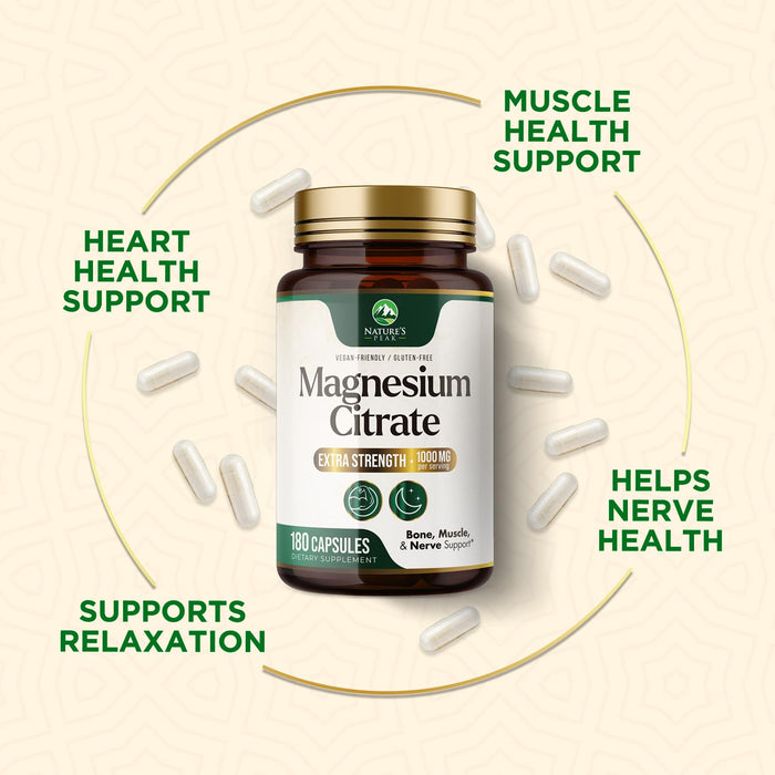 Magnesium Citrate 1000mg – 180 Capsules