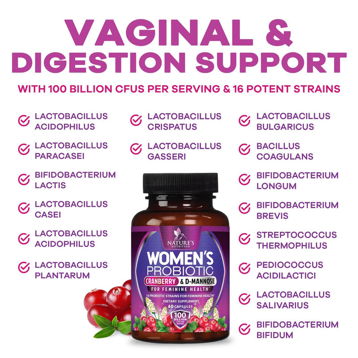 Probiotics for Women 60 Billion CFU – 60 Capsules