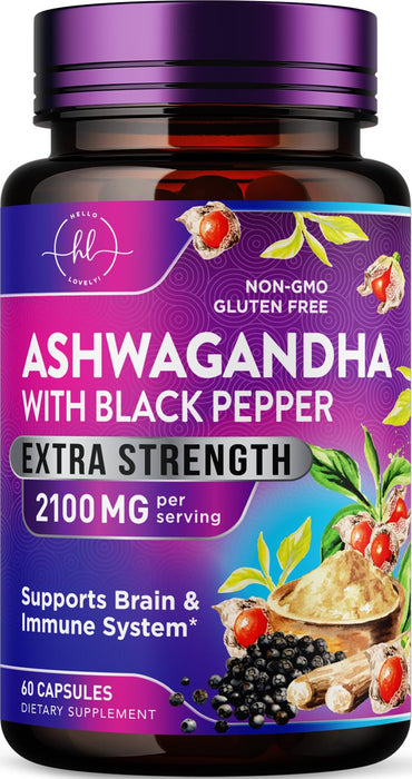 Ashwagandha 2,100 mg – 60 Veggie Capsules