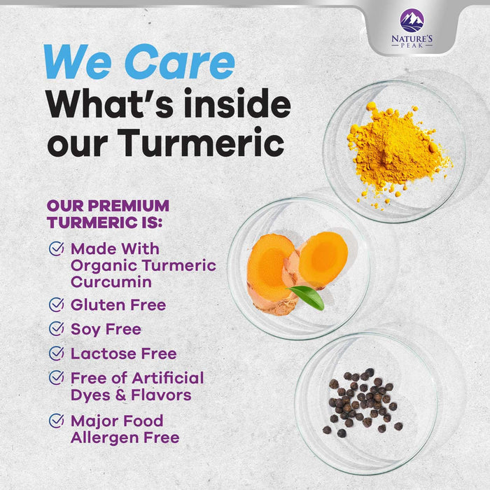 Turmeric Supplement Curcumin 2350mg - with Organic Ginger & Turmeric, BioPerine Black Pepper Extract 95% Curcuminoids - Advanced Absorption Antioxidant & Joint Immune Support - Vegan - 240 Capsules