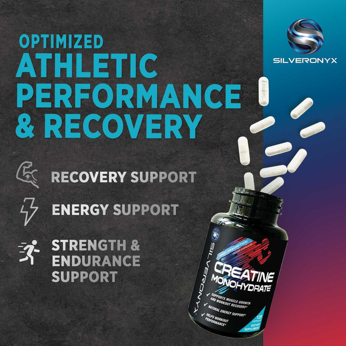 Creatine Monohydrate Capsules 3000mg - Micronized Creatine Nutritional Supplement - Lean Muscle Growth, Workout Performance, Energy & Endurance Support - 750mg per High Absorption Capsule - 120 Count