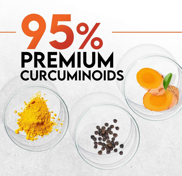 Turmeric Curcumin Supplement 2000mg - Nature's Joint & Immune Support, Organic Tumeric & BioPerine Black Pepper for Best Absorption with 95% Curcuminoids, Non-GMO, Bottled USA - 120 Count