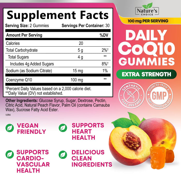 CoQ10 100mg Gummies – 60 CoQ10 Gummies