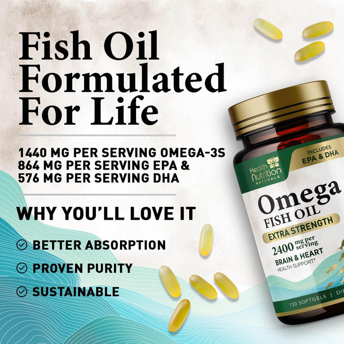 Omega-3 Fish Oil – 1200mg – 120 Softgels