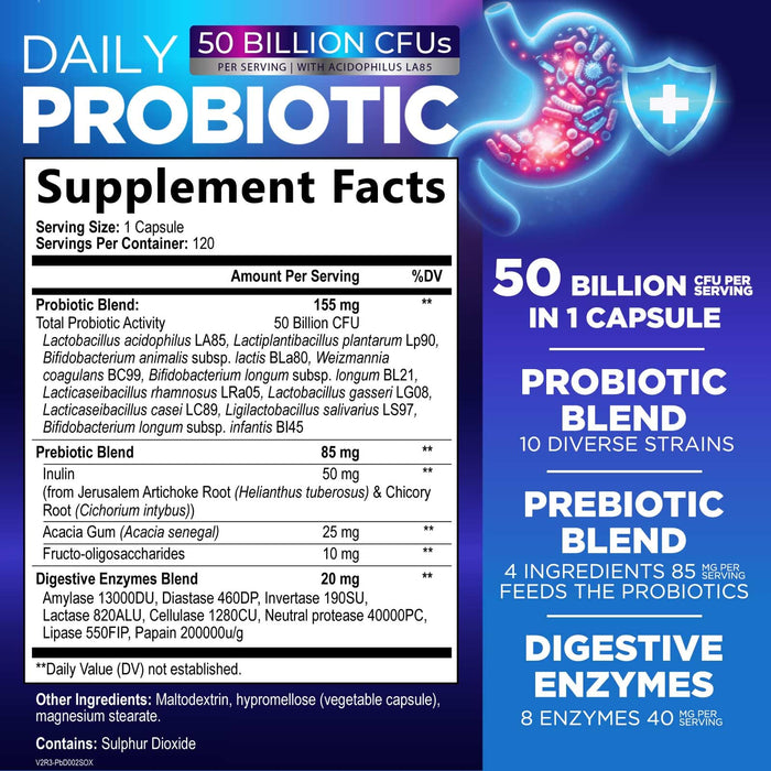 Probiotics 60 Billion CFU – 120 Capsules