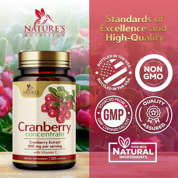 Cranberry Pills with Vitamin C & E – 120 Capsules