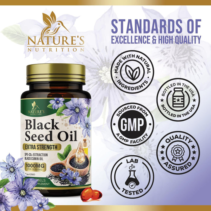 Black Seed Oil Softgels 1000mg – 60 Softgels