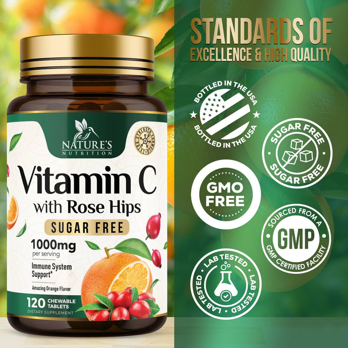 Vitamin C Chewable 1000mg – 120 Tablets
