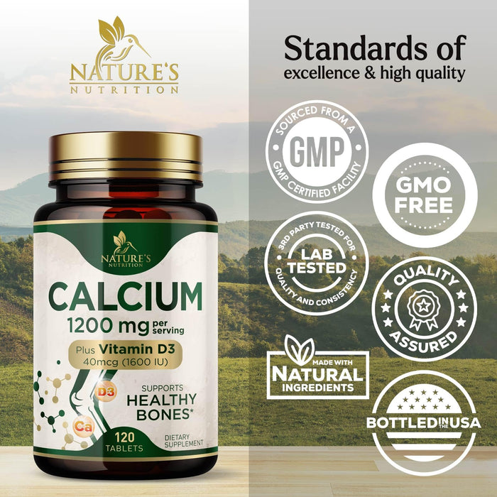 Calcium 1200 mg with Vitamin D3 – 120 Tablets