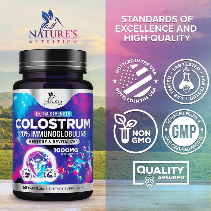 Colostrum For Women 1000mg 20% Immunoglobulins – 60 Capsules