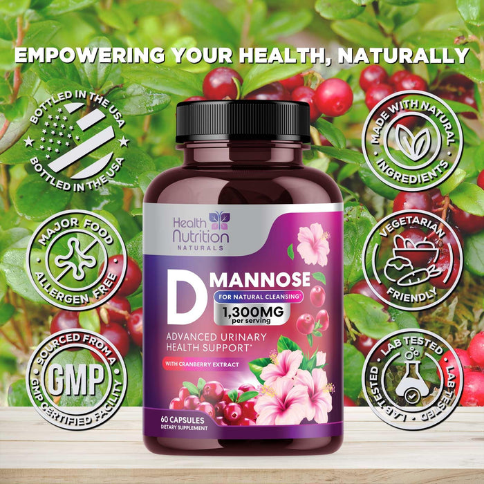 D-Mannose 1,000mg – 60 Capsules
