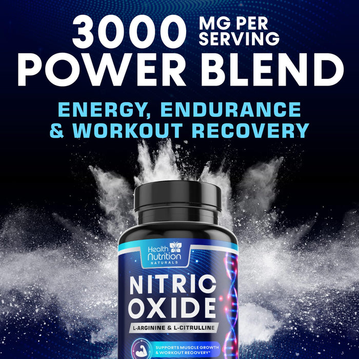 Nitric Oxide Formula with L-Arginine + Citrulline – 60 Capsules
