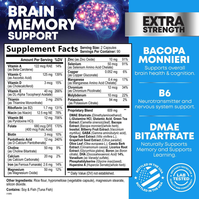 Brain Memory – 180 Capsules