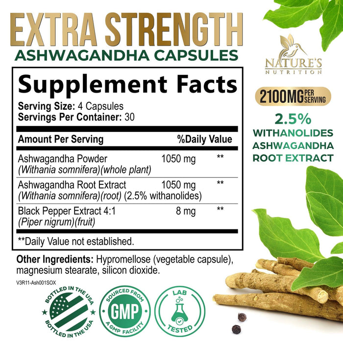 Ashwagandha Capsules – 2100mg – 120 Capsules