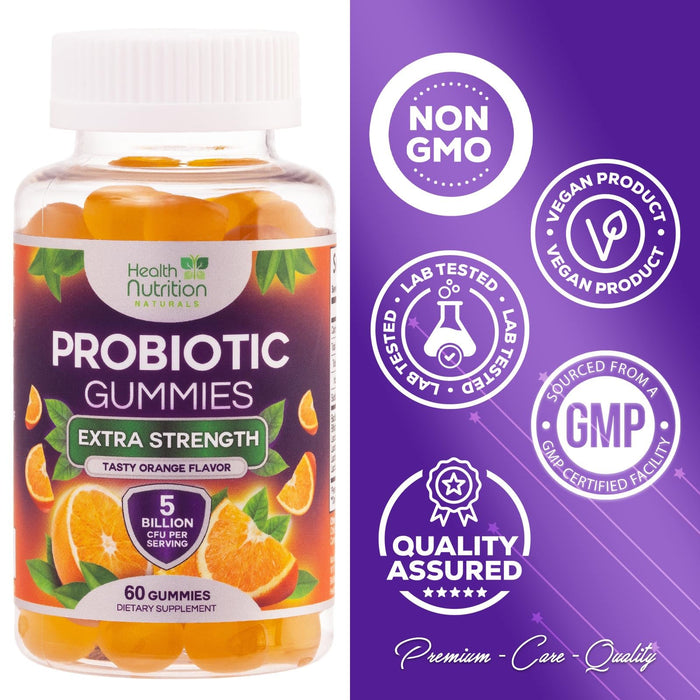 Daily Probiotic Gummies – 5 Billion CFU – 60 Gummies