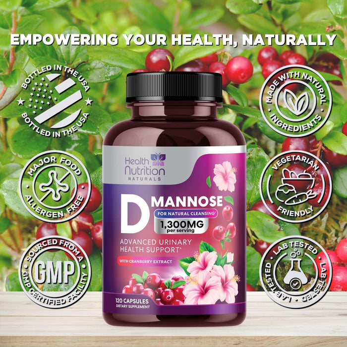 D-Mannose 1,000mg – 120 Capsules