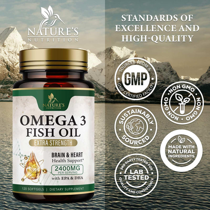 Omega-3 Fish Oil – 2400mg – 120 Softgels