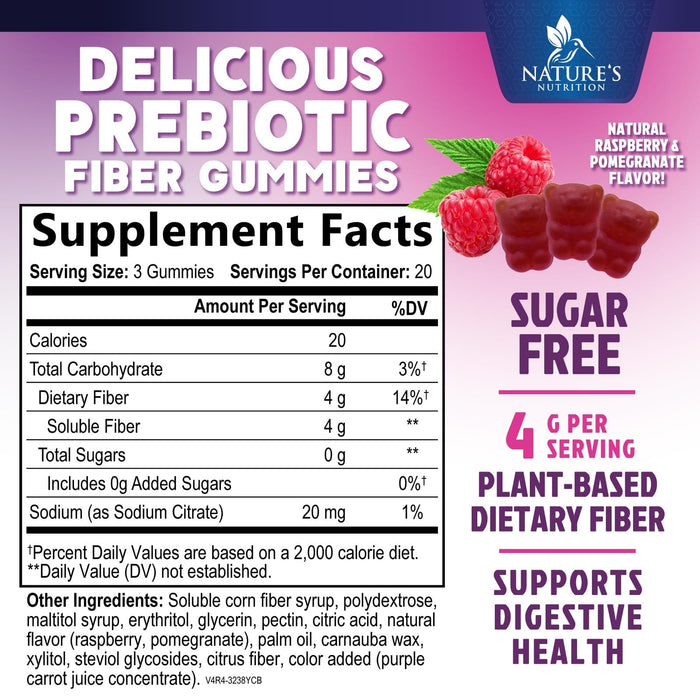 Prebiotic Fiber Gummies – 60 Gummies