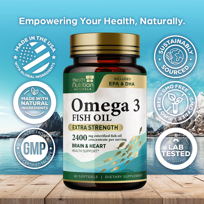 Omega-3 Fish Oil – 1200mg – 60 Softgels