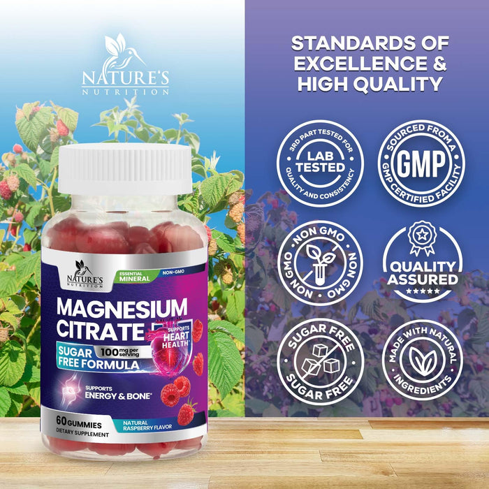 Magnesium Citrate Gummies Sugar Free – 60 Gummies