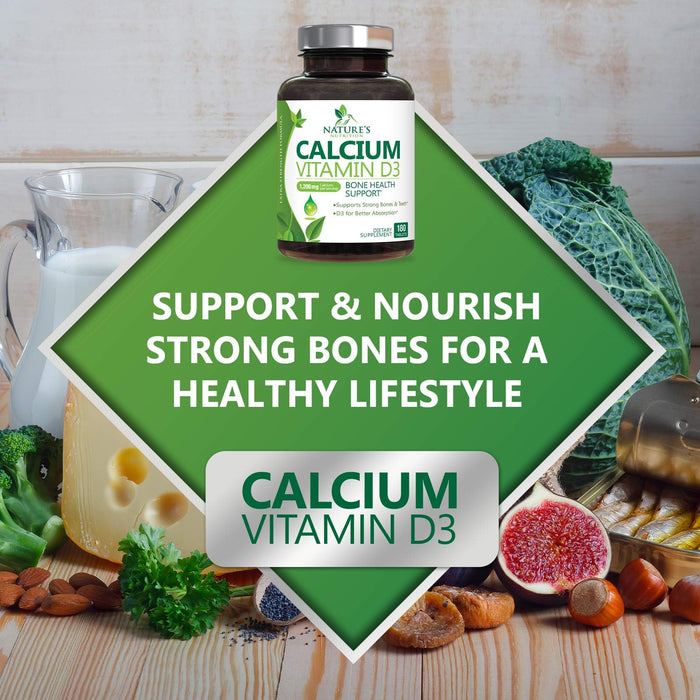 Calcium with Vitamin D – 1200mg – 180 Tablets