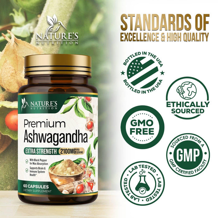 Ashwagandha Capsules – 2100mg – 60 Capsules