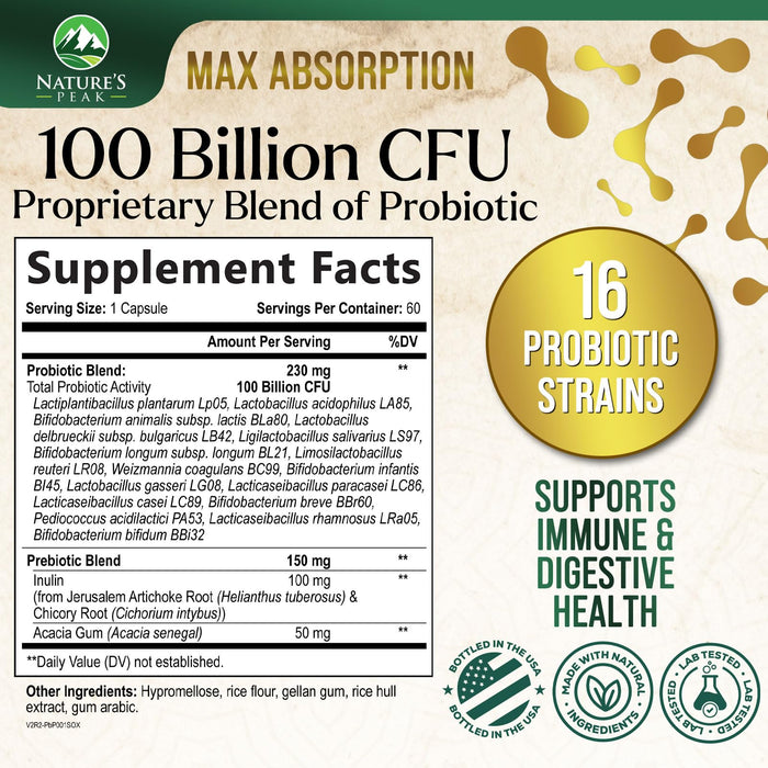 Women’s Daily Probiotic – 100 Billion CFU – 60 Capsules