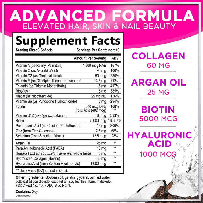 Hair – 5000mcg – 120 Softgels