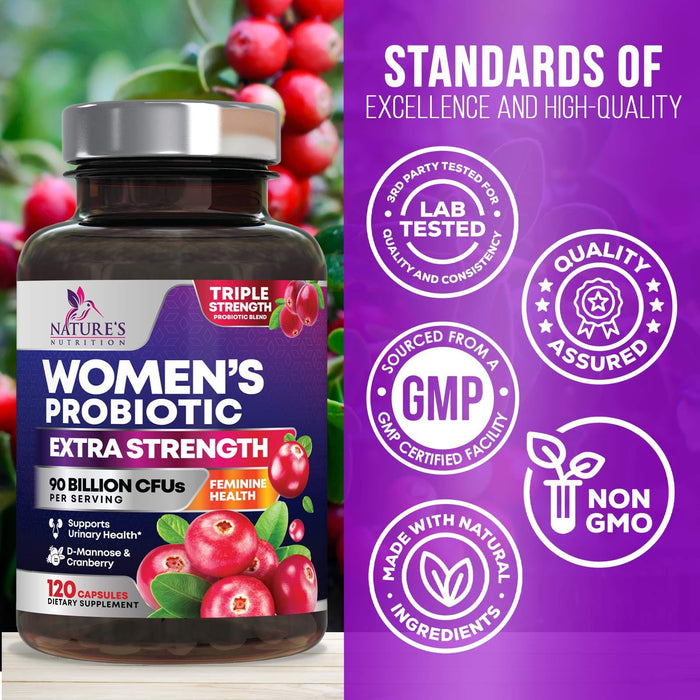 Probiotics for Women – 90 Billion CFU – 120 Capsules