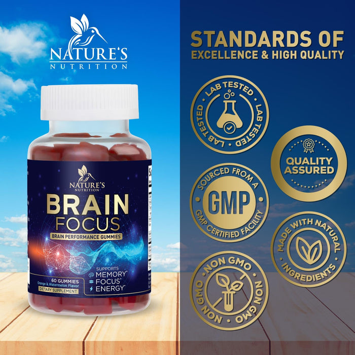 Brain & Focus Nootropic Formula – 60 Gummies