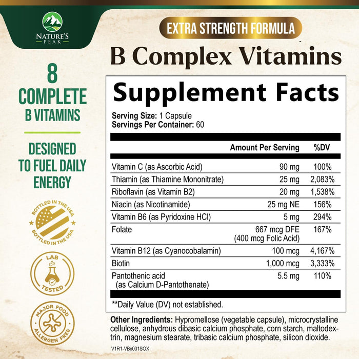 B Complex Vitamin 1000mcg – 60 Capsules