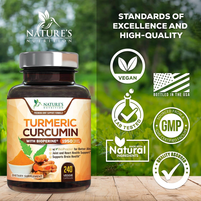 Turmeric Curcumin 1950mg – 240 Capsules