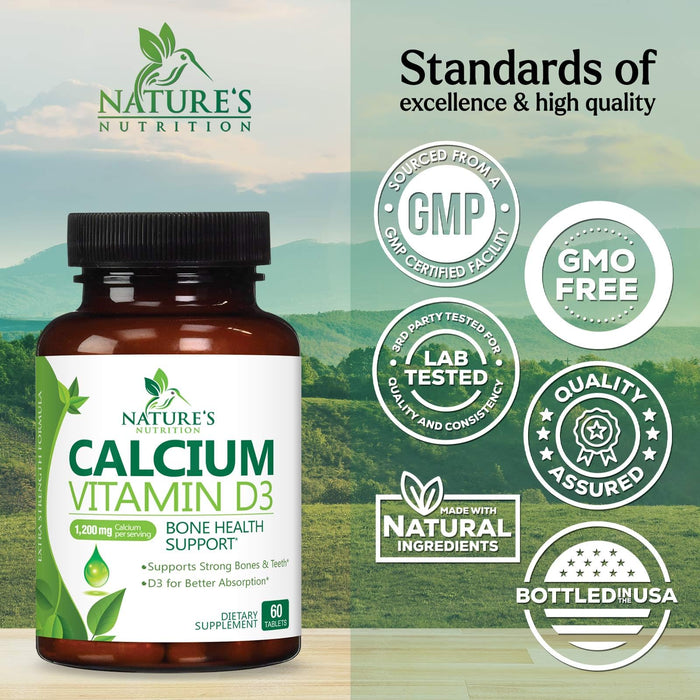 Calcium with Vitamin D – 1200mg – 60 Tablets