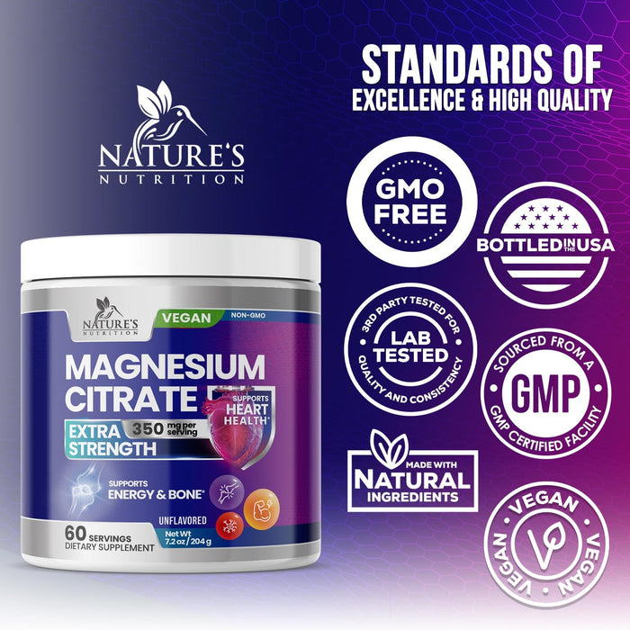 Magnesium Citrate Vegan Calm Magnesium Powder – 60 Servings