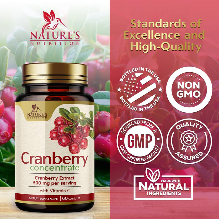 Cranberry Pills with Vitamin C & E – 60 Capsules