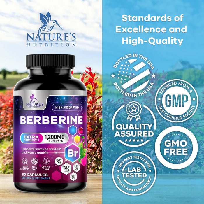Berberine HCL 1200mg – 60 Veggie Capsules