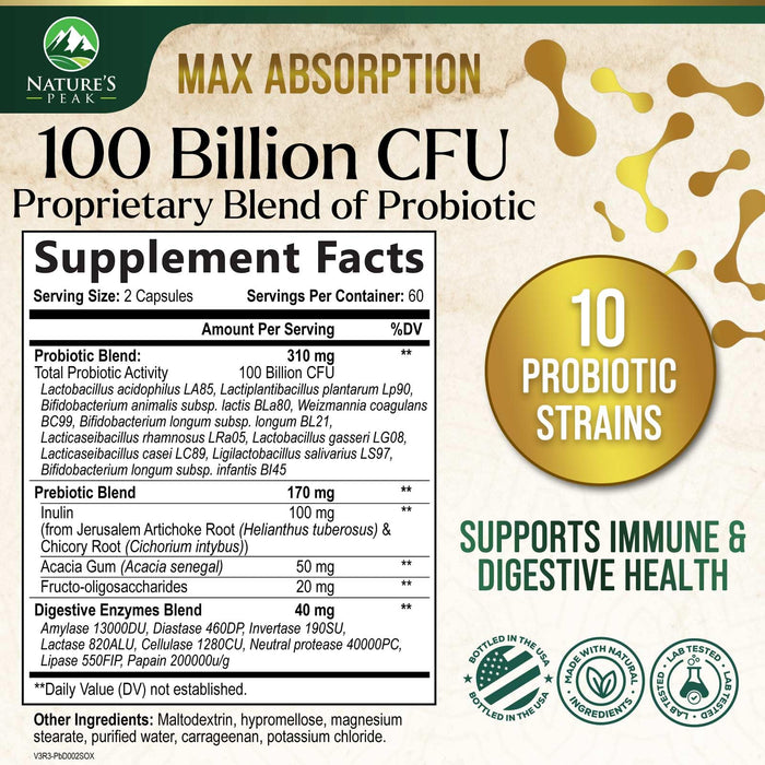 Women’s Daily Probiotic – 100 Billion CFU – 120 Capsules
