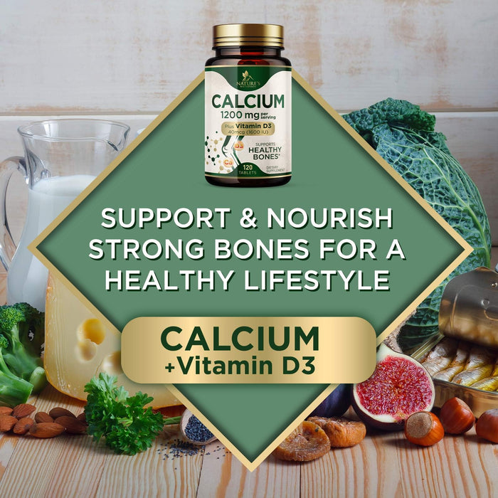 Calcium 1200 mg with Vitamin D3 – 120 Tablets