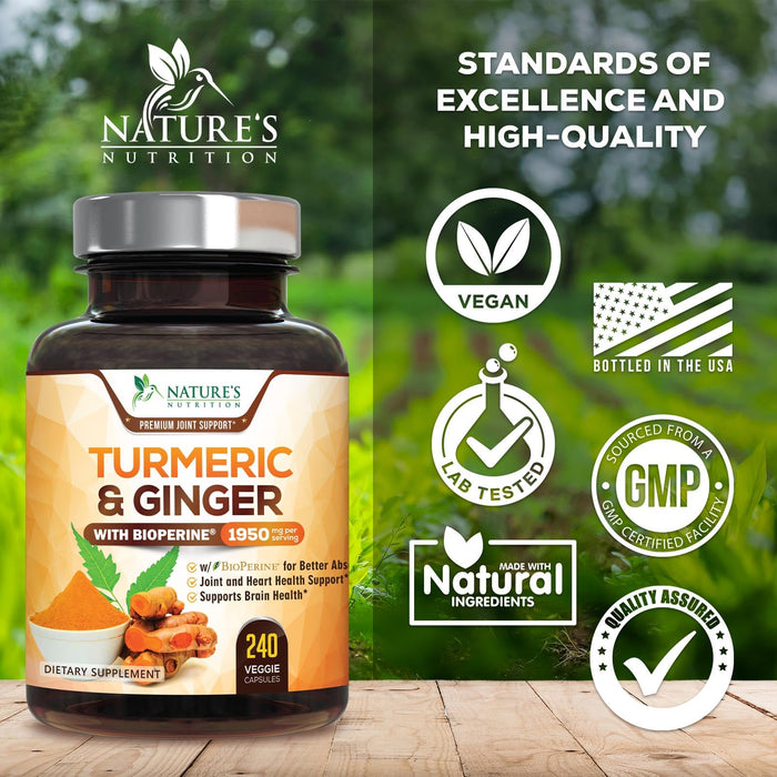 Turmeric Curcumin 1950mg – 240 Capsules