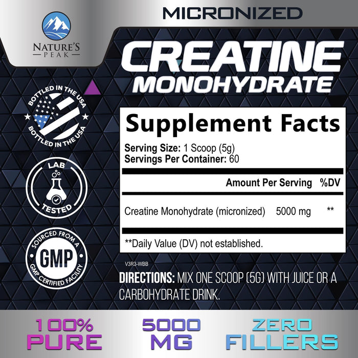 Creatine Powder 5000mg (5g) – 60 Servings