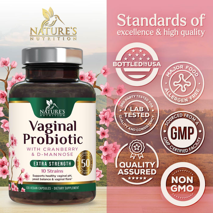 Vaginal Probiotics for Women – 50 Billion CFU – 120 Capsules