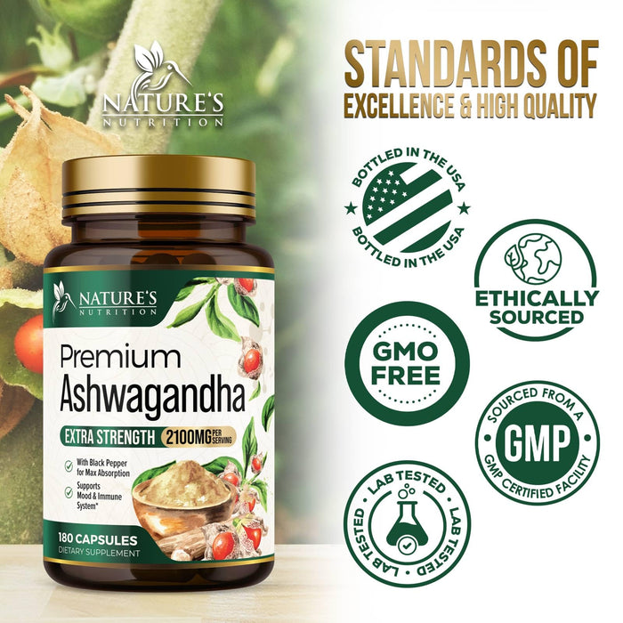Ashwagandha Capsules – 2100mg – 180 Capsules